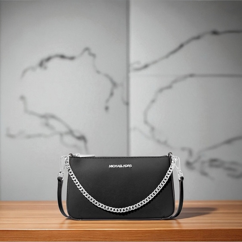 Michael Kors Jet Set Travel Medium Zip Pouchette Crossbody Bag-R $398